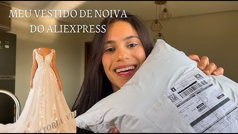VESTIDO DE NOIVA DO ALIEXPRESS| RENDADO| MOSTREI ANTES DO CASAMENTO