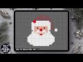 How to draw Santa Claus step by step Pixel Art Christmas Tutorial iPad digital drawing Procreate