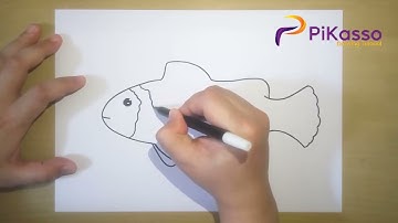 Realistic Clownfish Easy Drawing Tutorial