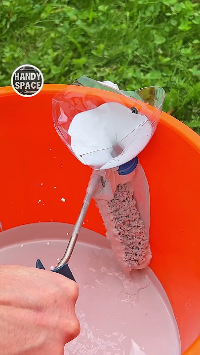 Paint Roller Hack! Clean It with a Bottle Funnel! #painting