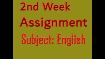 Class Six Assignment 2nd week । ৬ষ্ঠ শ্রেণির এ্যাসাইনমেন্ট ২য় সপ্তাহ । ইংরেজি