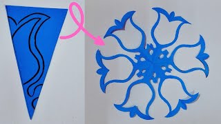 how to make a paper snowflake | paper snowflake | paper craft