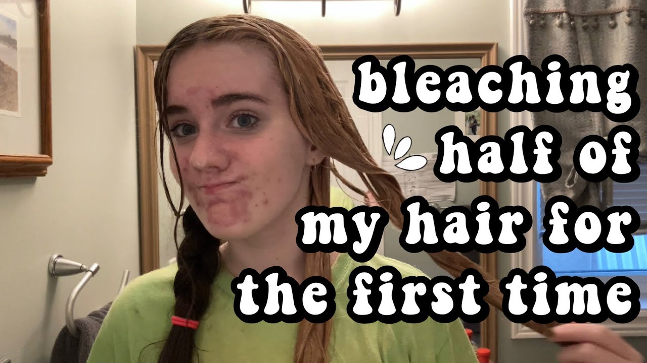 bleaching my hair for the first time YouTube