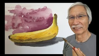 水彩画の基本〜バナナを美味しそうに描くコツ　How to paint a Banana | Watercolor Tips