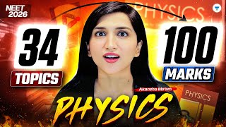 Do These 34 Topics & Score 100 Marks In Physics Neet 2026 Akansha Karnwal