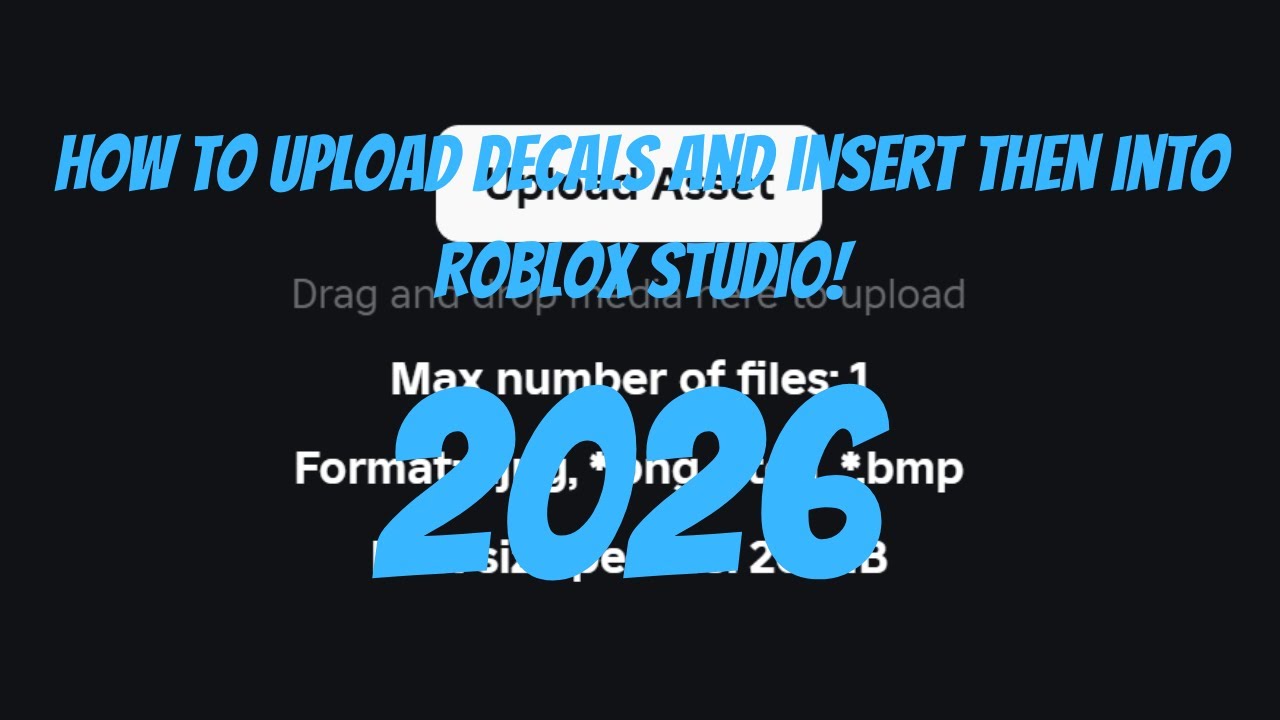 How To Upload Decals And Insert Them Into Roblox Studio 2026 YouTube 