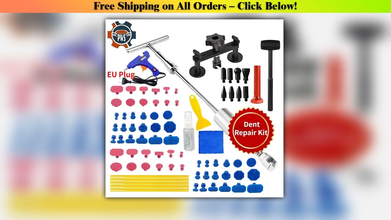 Auto Paintless Dent Repair Tools EU Plug Glue Gun Car Dent Repair Kit Dent Removal Kit Dent