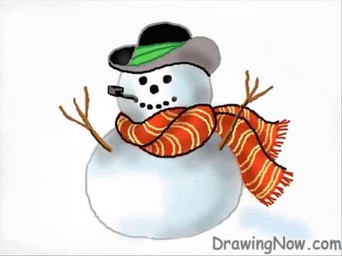 How to Draw A Snowman - YouTube