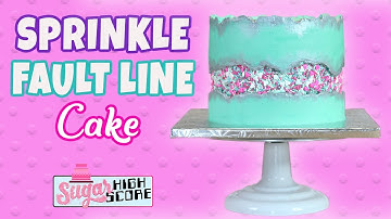 SPRINKLE FAULT LINE CAKE