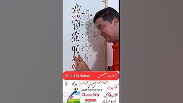 Smart Syllabus of Maths 9th Class for session 2025 to 2026-9th class Mathematics Smart Syllabus
