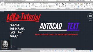 AutoCAD tutorial in Amharic: How to insert TEXT into AutoCAD #09