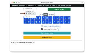 To Do List: Accessing the Prospect Log