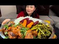 Pork kuta spicy acharmix vegetables tarkari kalo daal mukbanggurungfamily4715