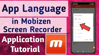How to Change App Language in Mobizen Screen recorder app screenshot 5