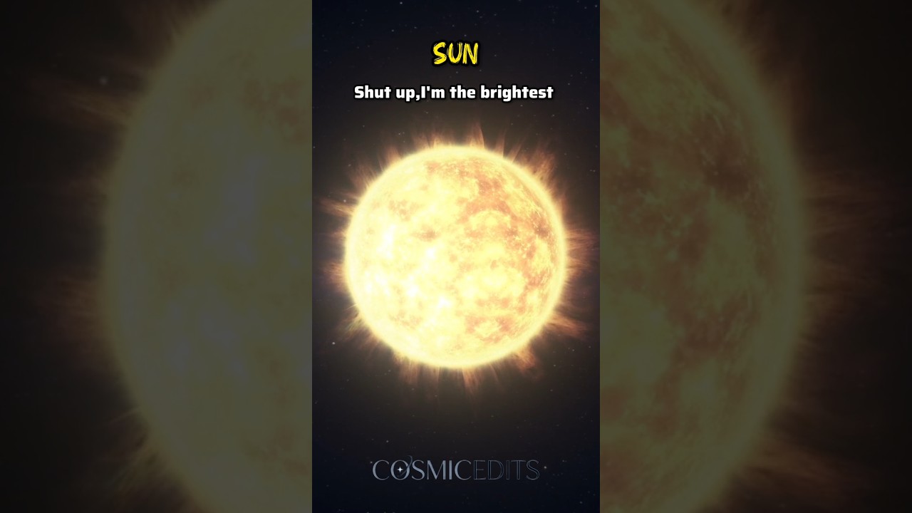 The Sun got humbled real quick...💀 #space #viral #stars #comparison #interesting #facts #cosmicedits