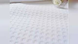 Review: Colcha Queen Cobre Leito 100% Algodão Piquet Favo Teka Cor Branco