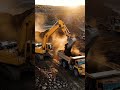 Heavy Excavator Loading Dump Trucks #Excavator #Construction #Excavation
