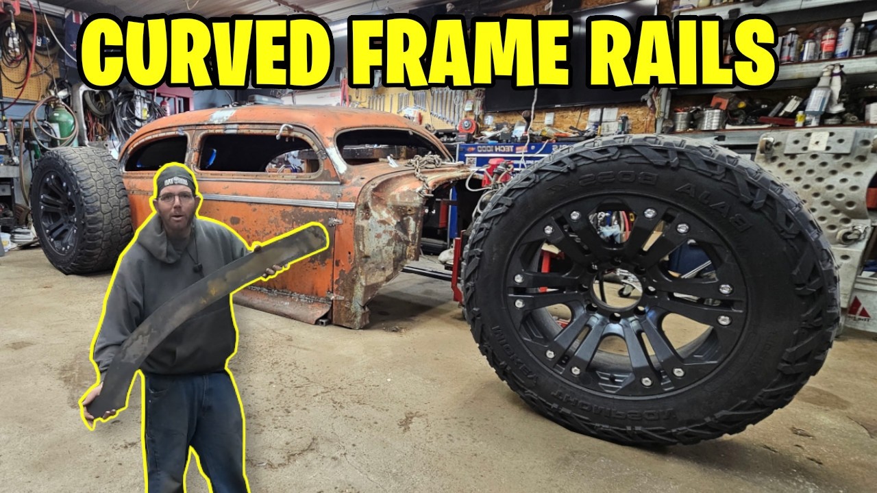 Can we make CURVED front frame rails for the 1941 Rat Rod - YouTube