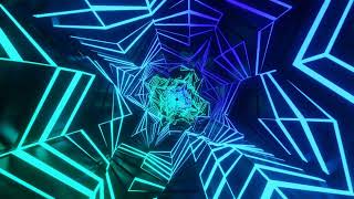 Abstract Background Video 4k Blue Metallic Blue Teal Tunnel VJ LOOP NEON Satisfying Calm Wallpaper