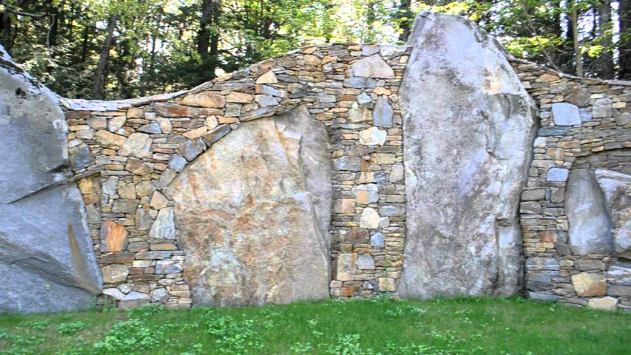 Stone Wall Sculpture 2 CountryScape Landscape YouTube