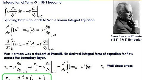 Boundary Layer Theory (Momentum Integral Method)