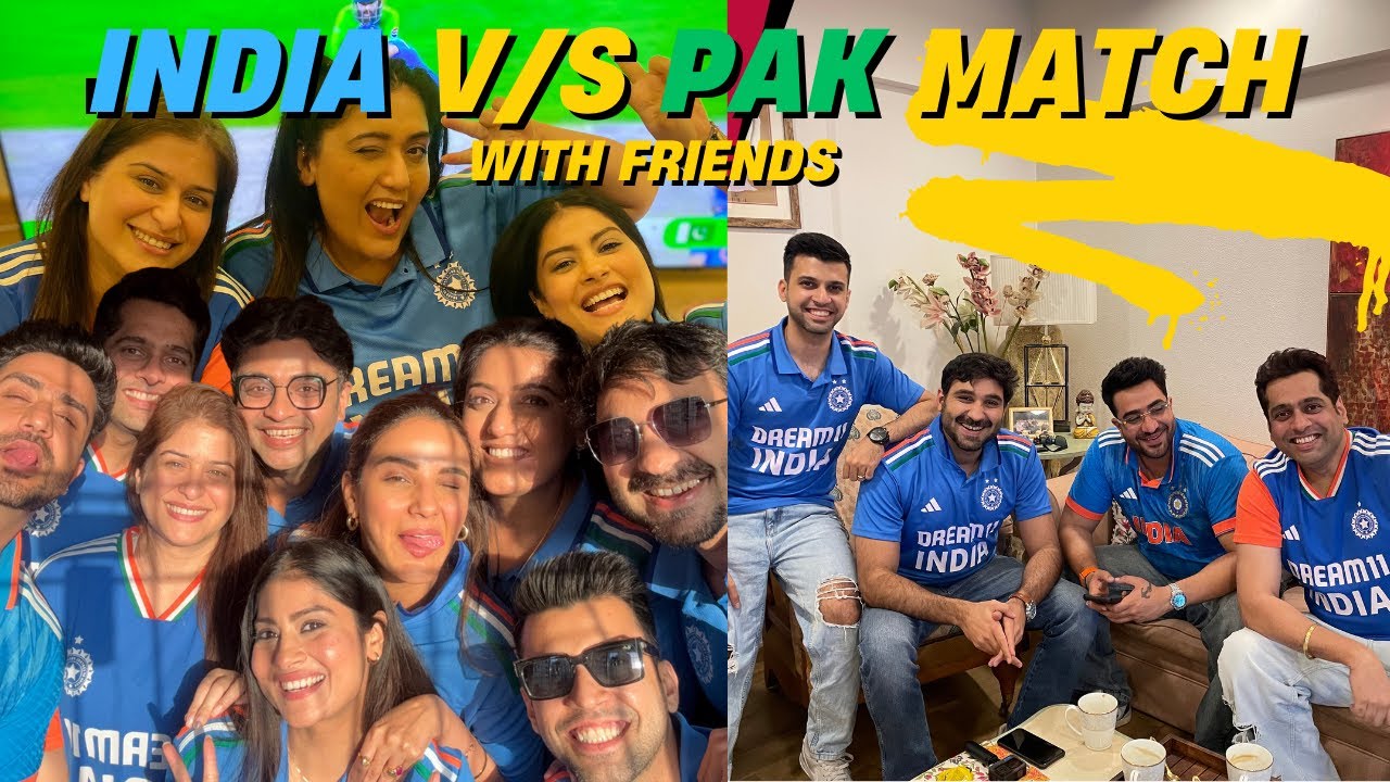 IND vs PAK Screening 🏏 – Fun & Masti with Friends! 🤩🔥 Ft. @JasLy @Krishna Mukherjee