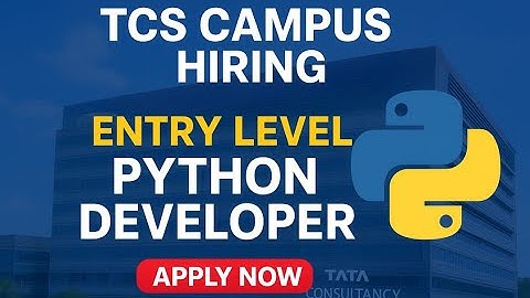 🚀 TCS Hiring 2025 | Python Developer Jobs | Freshers Apply Now | AI & Campus Hiring | TCS Careers