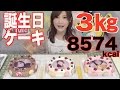 Kinoshita Yuka [OoGui Eater] Eating 3 Birthday Cakes.