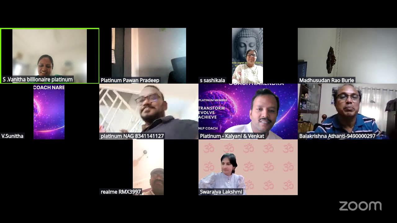 Coach Narendra Trainer's Zoom Meeting