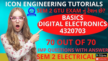 BASICS OF DIGITAL ELECTRONICS (BDE ) IMP FOR GTU EXAM || SEM 2 COMPUTER || IMP WITH ANSWER || GTU