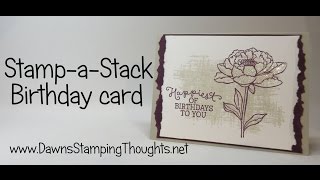 Stamp a Stack Birthday Card using Stampin'Up! Products