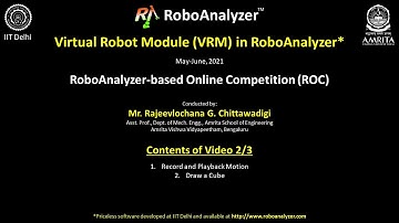 Video 2: Cartesian Motion, Record and Playback in in Virtual Robot Module (VRM) in RoboAnalyzer