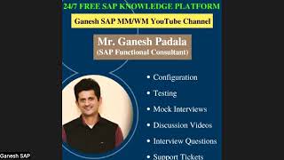 SAP MM Mock Interview 14 by Ganesh Padala || SAP MM Mock Interview for around 2 years Experience