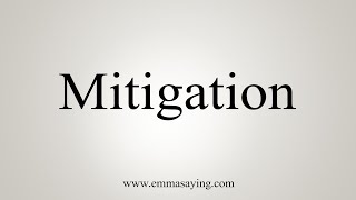 How To Say Mitigation