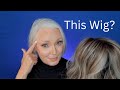 Silver hair to rooted wig transformation with raquel welch wavy day