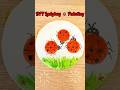 DIY Ladybug Finger Painting 🐞✨ | Easy Paper Craft for Kids 🎨🌿| DIY Decor Idea #shorts #trending