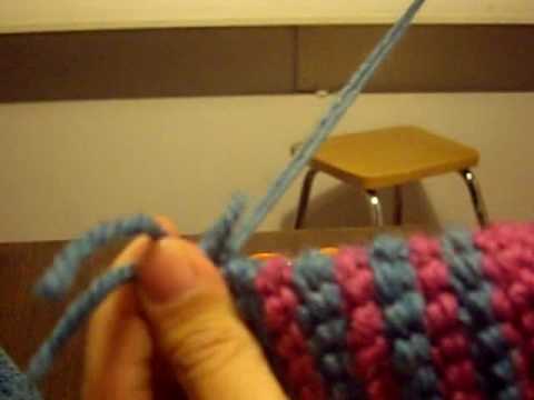 Tunisian Crochet: Sewing your wallet - YouTube