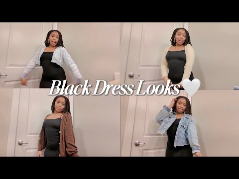 تنسيق الفستان الأسود طبقات سهلة وإطلالات مريحة 