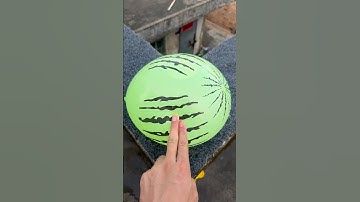 Experiment: Will a water balloon explode if it rolls down a tall building? 💥🎈 #balloon