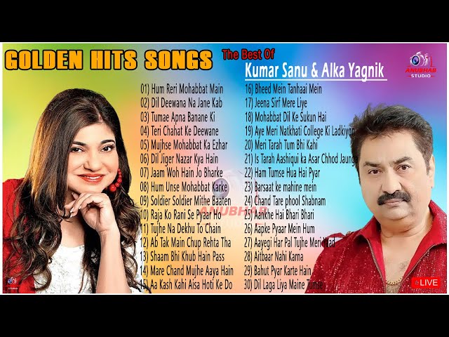 Kumar Sanu u0026 Alka Yagnik Best Hindi Songs | 90's Evergreen Romantic Songs #90severgreen #bollywood class=