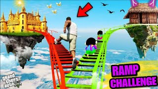 FRANKLIN AND SHINCAN TRIED GOLDAN MEGA RAMP PARKOUR CHALLENGE IN GTA 5 | MUMBAIBOYGAMERZ