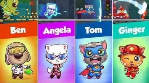 tom candy run : gameplay Walkthrough Part 15 ben,Angela and ginger (ios,Android)