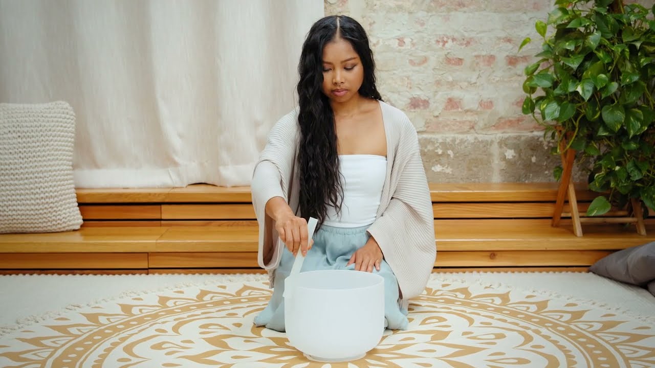 432 Hz 10" Crystal Singing Bowl Note D4 - Sacral Chakra