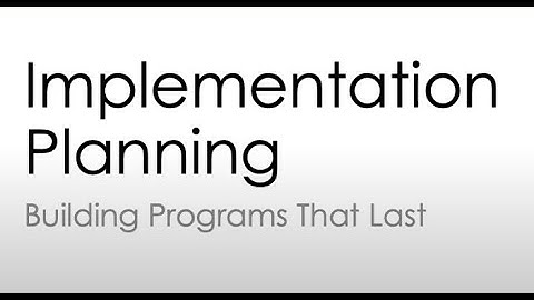 (2025) Building Programs That Last Part 3 Webinar 1: Implementation Planning