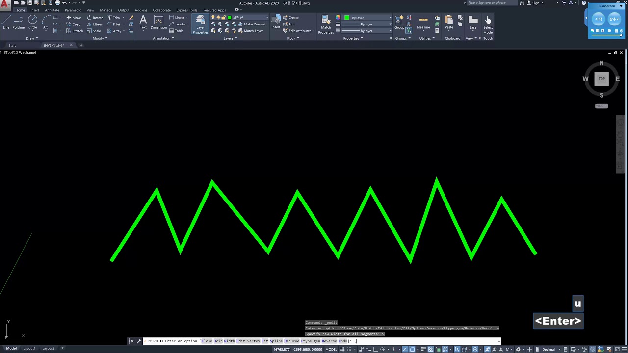 Pedit AI의 AutoCAD 68강 Pedit(PE) - YouTube