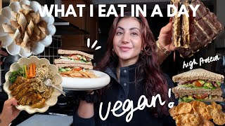 FULL DAY OF EATING || vegan, high protein diet // quick + healthy meals