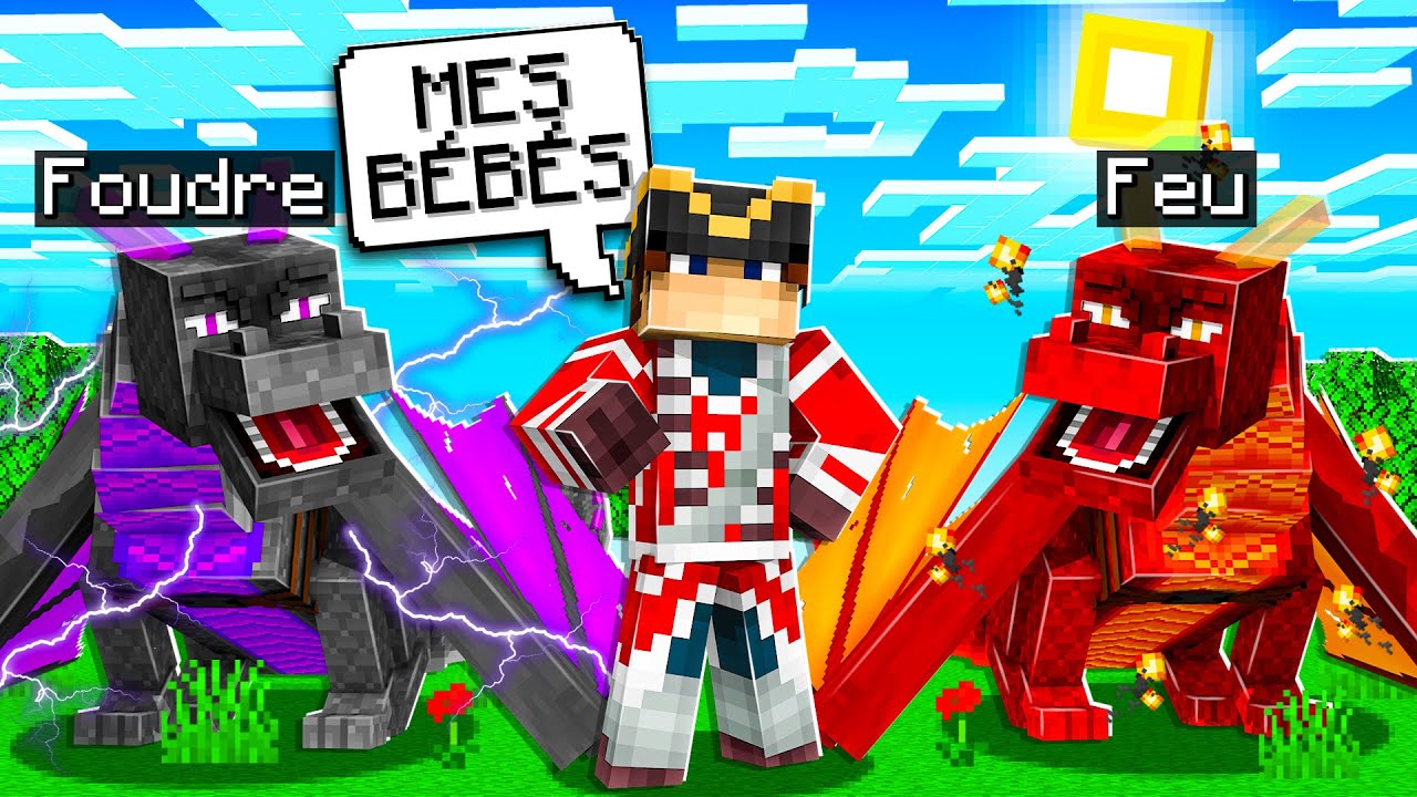 Mes BÉBÉS DRAGONS Dans MINECRAFT ! - YouTube