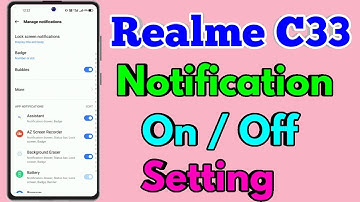 realme c33 notification off setting | realme c33 notification setting