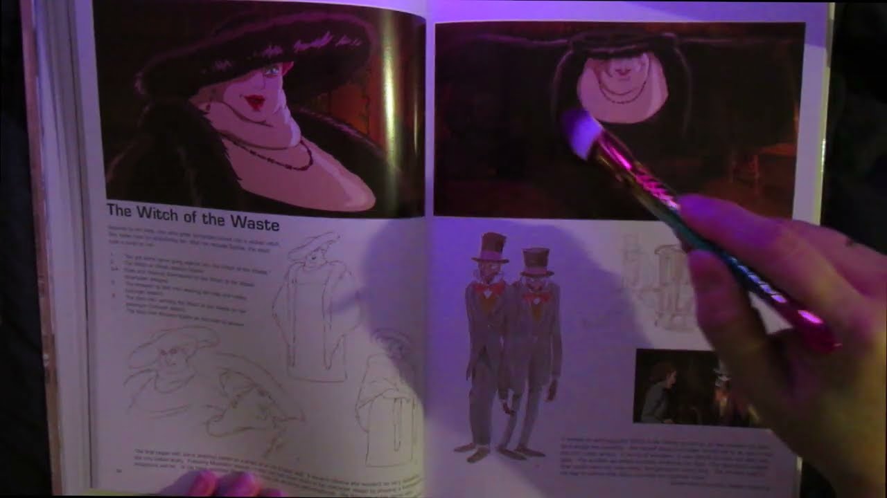 ASMR with the Art of Howls Moving Castle - Tapping, brushing, mic brushing and Whispering