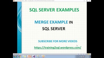 MERGE IN SQL SERVER | MERGE STATEMENTS IN SQL